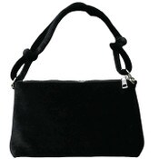 Wholesale - BLACK EVENING BAG W/KNOTTED HANDLE C/P 24